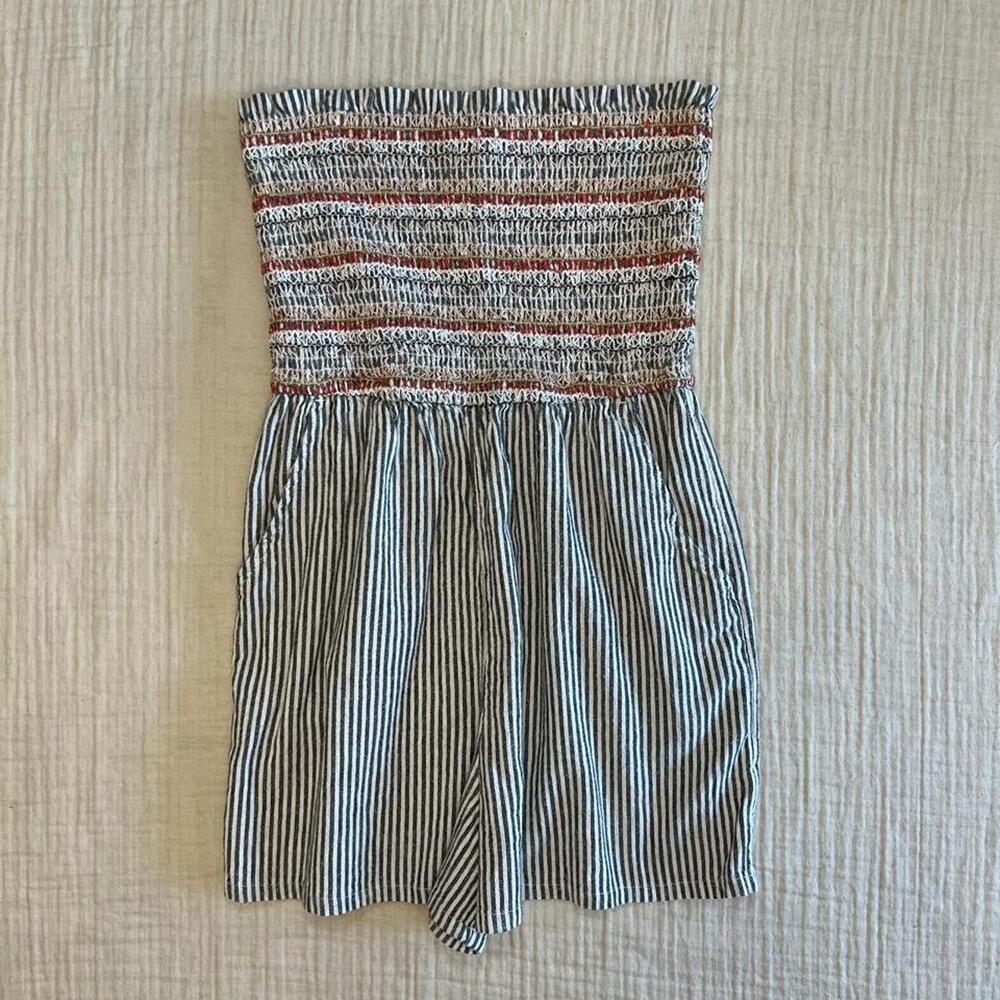 American Eagle Outfitters smocked tube top romper